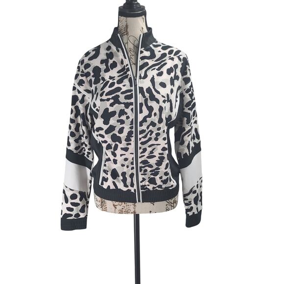 Tail Tops - Tail Athleisure women's long sleeve full zipper leopard print Sz small Mob wife